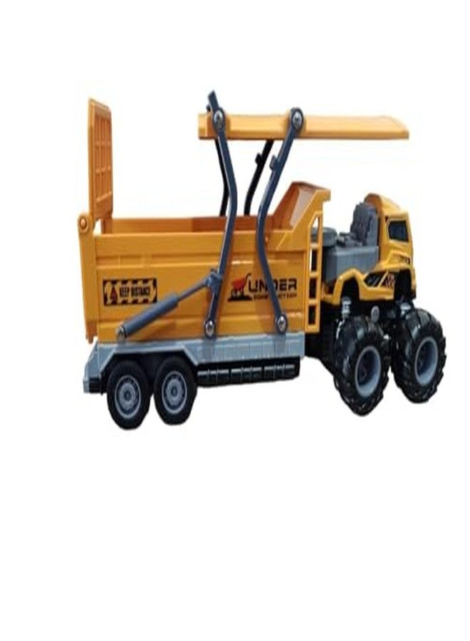 KONIGIN Game Diecast Alloy Construction Crane and Dumper Transport Truck Toy Set with Friction Powered Educational Building Toys for Boys Girls (Pack of 1) - Image 5